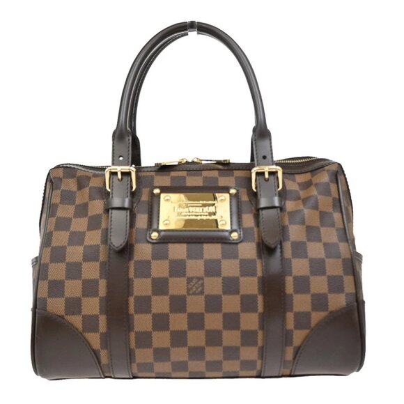 LOUIS VUITTON LV Berkeley Hand Bag Damier Ebene Leather Brown N52000 636RF497 - Picture 1 of 16